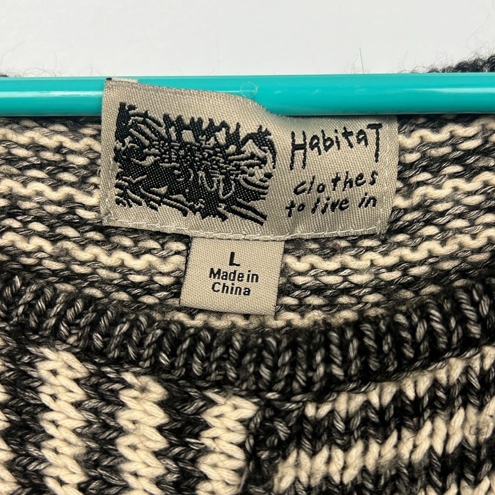 Habitat Clothes to Live in Large striped blocked sweater - Picture 2 of 8